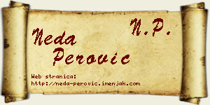 Neda Perović vizit kartica